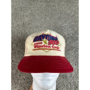VINTAGE Nascar Winston Cup 1994 Daytona 500 Hat Mens One Size Beige Red Snapack